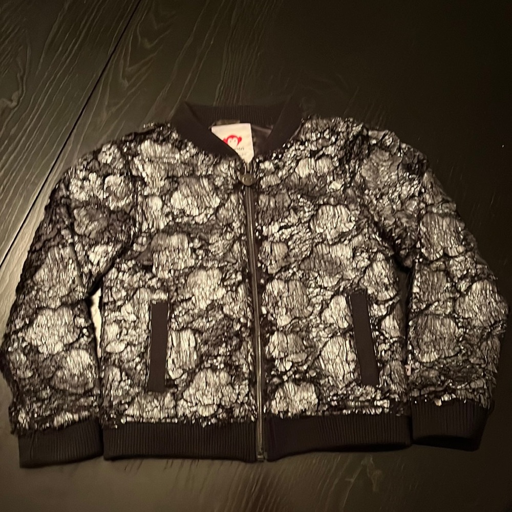 Appaman Metallic Faux Fur bomber style jacket